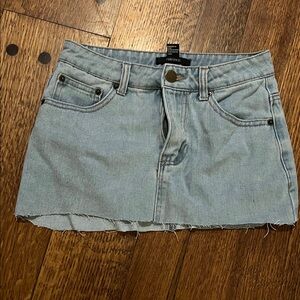 Forever 21 Washed Blue Mini Skirt